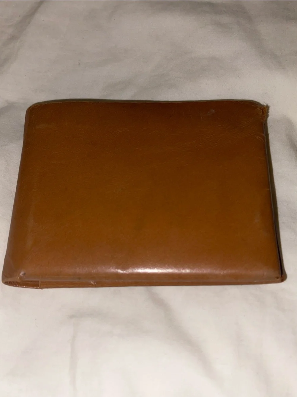 Men's Classic Tan Cowhide Leather Bifold Wallet - Unbranded